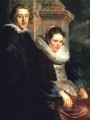 若い夫婦の肖像画 フランドル・バロック様式 ヤコブ・ヨルダーンス